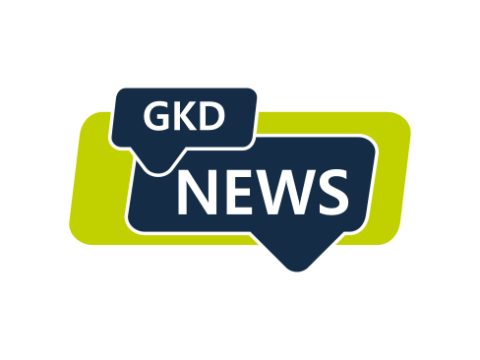 Zwei Sprechblasen mit den Worten "GKD" und "NEWS"